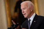 Tổng thống Joe Biden phát biểu tại Phòng phía Đông của Nhà Trắng vào thứ Năm 18/3 ở Washington, D.C. (Drew Angerer / Getty Images)