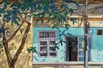 "Khu Nha Thanh Da" (Thanh Da Houses), an oil on canvas work by Pham Cong Danh, is among those that are going under the hammer from June 23 to July 3.