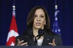 Phó tổng thống Mỹ Kamala Harris phát biểu tại Singapore vào ngày 24/8. Ảnh: AFP
