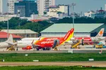 Aircraft at Tan Son Nhat Airport in Ho Chi Minh City, June 14, 2020. Photo by VnExpress/Quynh Tran