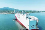 Vehicle carrier Silver Queen delivered VinFast electric cars to the Port of Nanaimo. VIA NANAIMO PORT AUTHORITY jpeg 