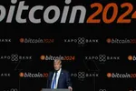 Ứng cử viên Tổng thống Hoa Kỳ Donald Trump phát biểu tại hội nghị Bitcoin 2024 ở Nashville. (Ảnh: Reuters)