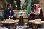 Ngoại trưởng Hoa Kỳ Marco Rubio (trái) gặp Thái tử Ả Rập Xê Út Mohammed bin Salman tại Riyadh vào ngày 17/2/2025. (Ảnh của Evelyn Hockstein)