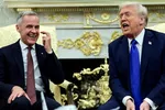 Tổng thống Hoa Kỳ Donald Trump và Thủ tướng Canada Mark Carney tại Nhà Trắng ở Washington, DC. 