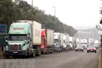 Hàng ngàn xe container bị mắc kẹt ở cửa khẩu Kim Thành-Lào Cai