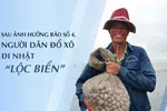 Sau ảnh hưởng bão số 4, người dân đổ xô đi nhặt “lộc biển“