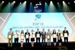 Đại diện Tập đoàn Novaland nhận giải Top 10 Báo cáo Thường niên 2017
