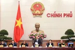 Thủ tướng Chính phủ Nguyễn Xuân Phúc cùng các Phó Thủ tướng tại phiên họp Chính phủ thường kỳ tháng 10-2017. Ảnh: VGP