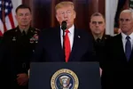 Tổng thống Mỹ Donald Trump phát biểu tại Nhà Trắng sau vụ Iran tấn công căn cứ Mỹ ở Iraq. (Nguồn: Fox)