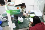Người dân nộp thuế tại điểm thu Ngân hàng Vietcombank. (Ảnh: Vũ Sinh/TTXVN)