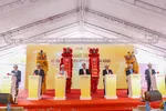 Đại diện chủ đầu tư và các đại biểu thực hiện nghi lễ khởi công dự án Khu du lịch biển DAP
