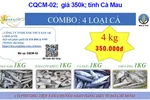 Một combo nông sản của Công ty thủy sản AB Cà Mau - Ảnh: Tổ công tác 970 cung cấp