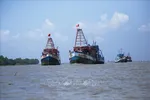 Tàu cá neo đậu trên vùng biển huyện An Biên. Ảnh minh họa: Hồng Đạt/TTXVN