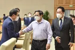  Thủ tướng Chính phủ Phạm Minh Chính gặp gỡ lãnh đdạo các hiệp hội, doanh nghiệp, nhà đầu tư Hàn Quốc đang sản xuất, kinh doanh tại Việt Nam _ Ảnh: TTXVN