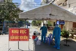 Khu vực phát hiện ổ dịch tại TT.Chợ Mới (H.Chợ Mới, An Giang) bị phong tỏa