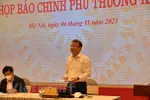 Thứ trưởng Bộ Công Thương Đỗ Thắng Hải thông tin với báo chí. (Ảnh: Đức Duy/Vietnam+)