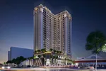 Phối cảnh Viva Plaza với 295 căn hộ cùng trung tâm thương mại khối đế 3 tầng và hệ thống tiện ích khép kín trên cung đường chiến lược Nguyễn Lương Bằng, quận 7.