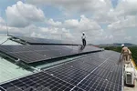 Một công trình điện Mặt Trời mái nhà tại Gia Lai. (Ảnh: Hoài Nam/TTXVN)