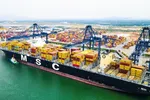 Tàu container của hãng MSC cập cảng Sài Gòn - SSA (SSIT) dịp đầu năm Quý Mão 2023. Ảnh: Báo GT