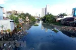 Rạch Xuyên Tâm tại Thành phố Hồ Chí Minh bị ô nhiễm suốt thời gian qua. (Ảnh: TTXVN phát)