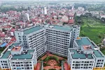 Dự án Nhà ở Xã hội Thăng Long Green City (huyện Đông Anh, Hà Nội) cao 9-12 tầng, bao gồm 1.528 căn hộ để bán, cho thuê và thuê mua. (Ảnh: Tuấn Anh/TTXVN)