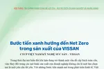 Bước tiến xanh hướng đến Net Zero trong sản xuất của VISSAN