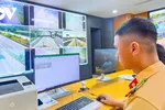 Lực lượng chức năng giám sát giao thông trên cao tốc