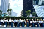 Lễ ra mắt Toà tháp Trung tâm Tài chính quốc tế Saigon Marina IFC. (Ảnh: Hứa Chung/TTXVN) 