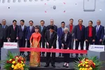 Lễ bàn giao tàu bay 737-8 đầu tiên giữa Boeing và Vietjet với sự chứng kiến của Chủ tịch nước Lương Cường tại Seattle, Hoa Kỳ