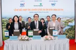 Đại diện 3 bên TTC IZ, TTC Land và Vietcombank thực hiện nghi thức ký kết hợp tác chiến lược dự án Khu dân cư TTC