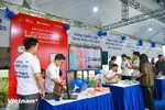 Techfest Việt Nam 2025 khu vực phố đi bộ Hồ Gươm. (Ảnh: Vietnam+) 