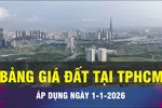 Bảng giá đất lần đầu tại TPHCM áp dụng từ ngày 1-1-2026