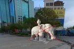 Tượng voi đá đặt ở phố đi bộ Nguyễn Huệ, TPHCM là không có thật