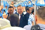 Tổng Bí thư Tô Lâm trải nghiệm tuyến metro số 1