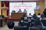 Họp báo thường kỳ tại trụ sở Bộ Công Thương, chiều 8-10 do Thứ trưởng Nguyễn Sinh Nhật Tân chủ trì