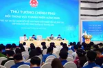 Thủ tướng Lê Minh Hưng phát biểu tại chương trình Thủ tướng Chính phủ đối thoại với thanh niên năm 2026. Ảnh: ĐỖ TRUNG