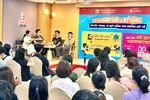 Ba tác giả nổi bật của truyện tranh Việt giao lưu tại chương trình. Từ phải qua: Lâm Lê, Nam Thanh và Trần Tuấn Dũng