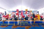 Các đại biểu thực hiện nghi thức khởi công dự án Fresia Riverside