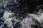 Ảnh vệ tinh vị trí tâm áp thấp nhiệt đới hồi 15 giờ 40 phút ngày 16-10 (giờ Việt Nam). Nguồn: Z.E