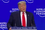 Ông Donald Trump tham dự hội nghị thường niên của WEF vào năm 2020. Ảnh từ video của WEF