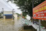 Nước sông Bùi dâng cao, gây ngập sâu một xã ở Hà Nội 