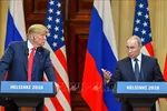 Tổng thống Mỹ Donald Trump (trái) và người người đồng cấp Nga Vladimir Putin (phải) tại cuộc họp báo chung ở Helsinki, Phần Lan ngày 16/7/2018. Ảnh tư liệu: AFP/TTXVN