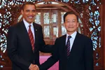 Obama gặp thủ tướng Trung Quốc Ôn Gia Bảo năm 2009 - Ảnh: Tân Hoa Xã