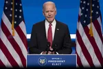 Ông Joe Biden phát biểu sau cuộc họp với các Thống đốc bang lưỡng đảng tại Wilmington, bang Delaware ngày 19/11. Ảnh: AFP/TTXVN