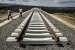Tracks for the Standard Gauge Railway line in Kenya, financed through the Belt and Road initiative © Bloomberg