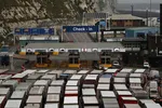 Trucks were already being held up at Dover port on Saturday. The UK’s main freight link with the EU usually handles up to 10,000 lorries a day © ANDY RAIN/EPA-EFE/Shutterstock