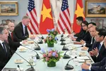 Vietnamese Foreign Minister Bui Thanh Son speaks during a meeting with US Secretary of State Antony Blinken on Mar 25, 2024. (Photo: AFP/Mandel Ngan)