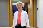 Chủ tịch Ủy ban Châu Âu Ursula von der Leyen tham dự hội nghị thượng đỉnh các nhà lãnh đạo Liên minh Châu Âu tại Brussels, ngày 17 tháng 6 năm 2024.