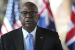 Bộ trưởng Quốc phòng Mỹ Lloyd Austin phát biểu tại Greenwich, London, ngày 26/9/2024. 
