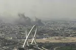 Khói bốc lên sau các vụ nổ ở Doha, Qatar ngày 9/9/2025. Ảnh: IRNA/TTXVN 
